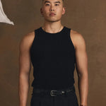 Brother Wolf - Perforated Tank - Black | Brotherwolf | Mad About The Boy