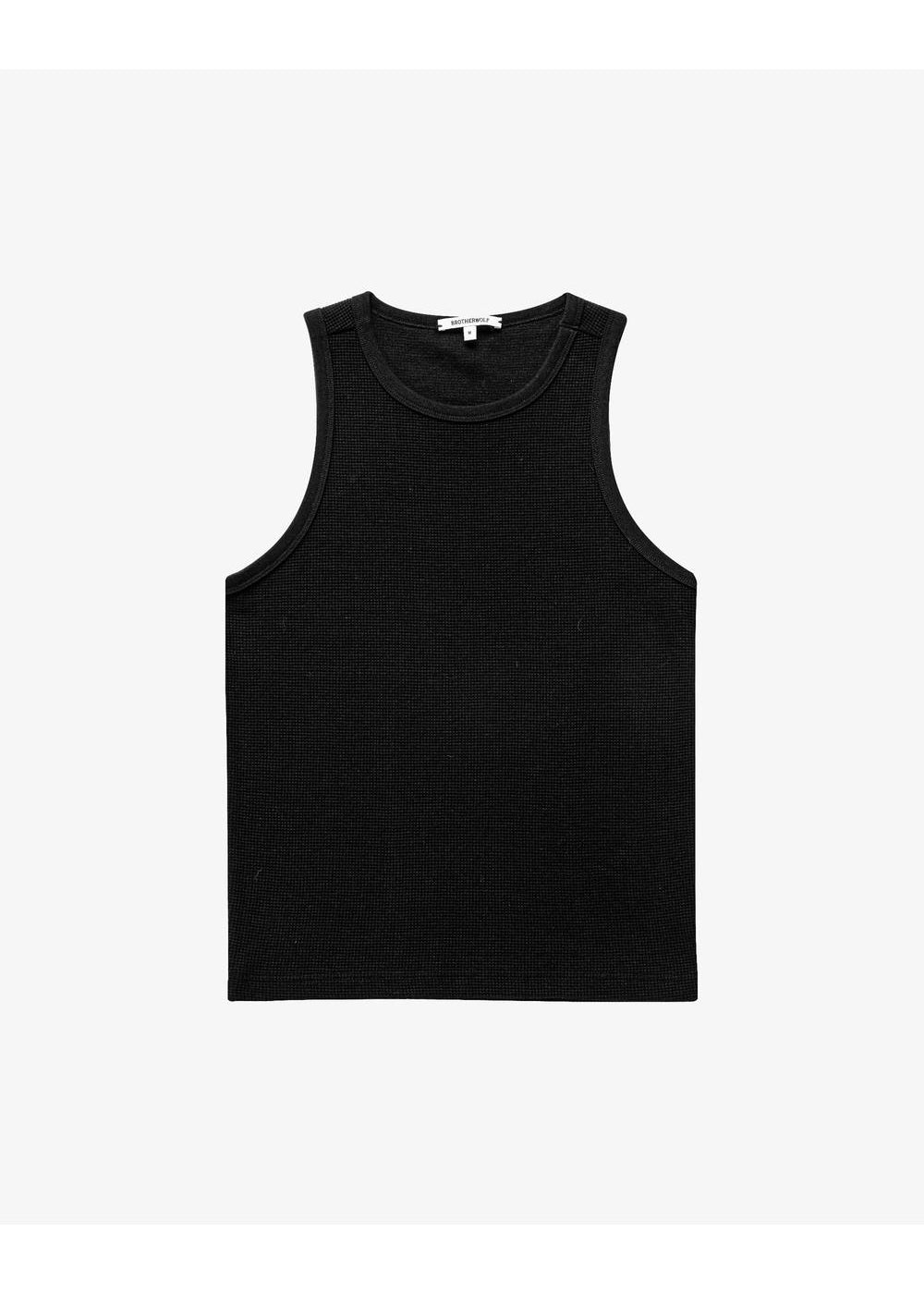 Brother Wolf - Perforated Tank - Black | Brotherwolf | Mad About The Boy
