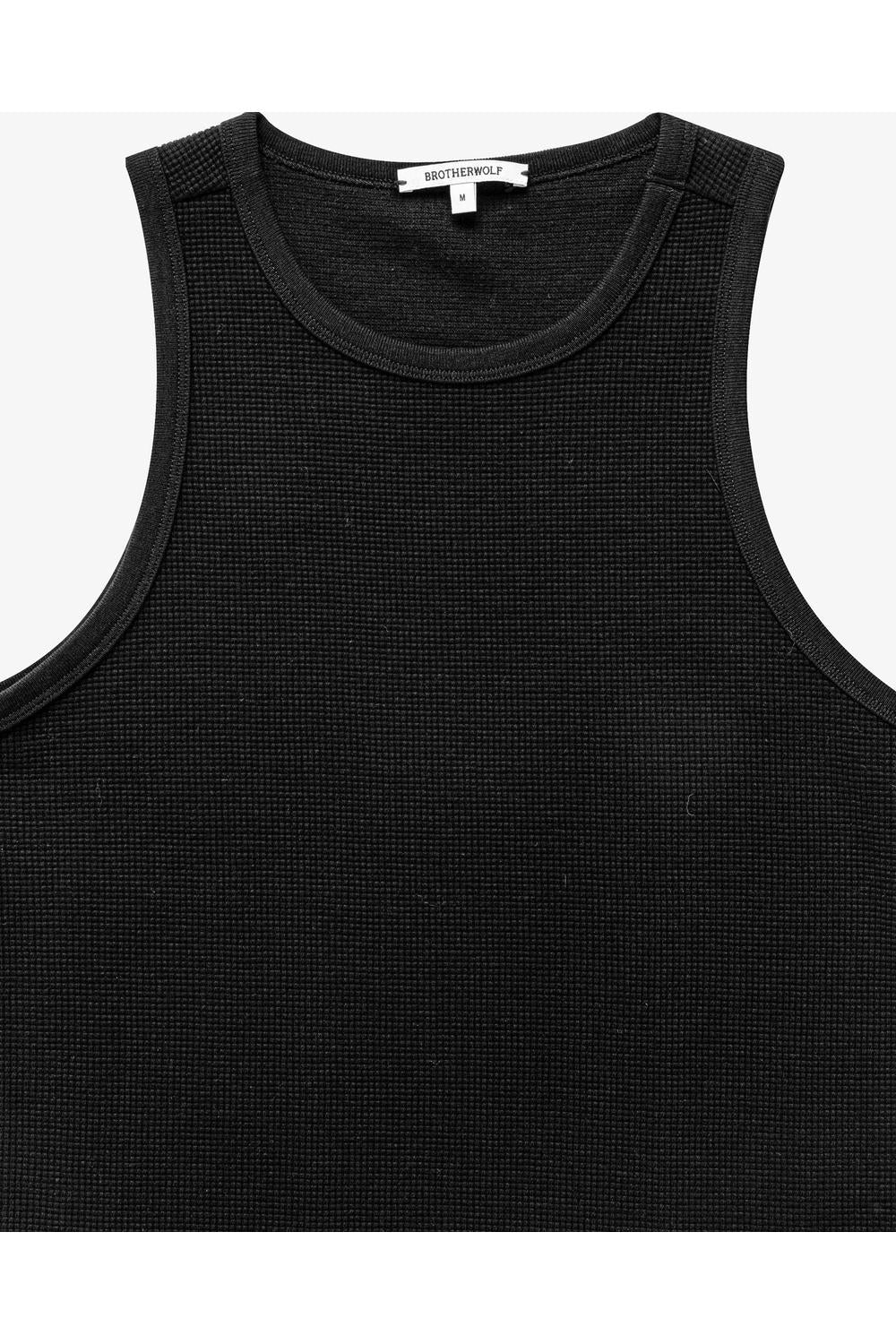 Brother Wolf - Perforated Tank - Black | Brotherwolf | Mad About The Boy