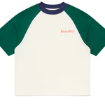 RAGLAN TEE | GREEN & VINTAGE WHITE | Someday Fabrications | Mad About The Boy