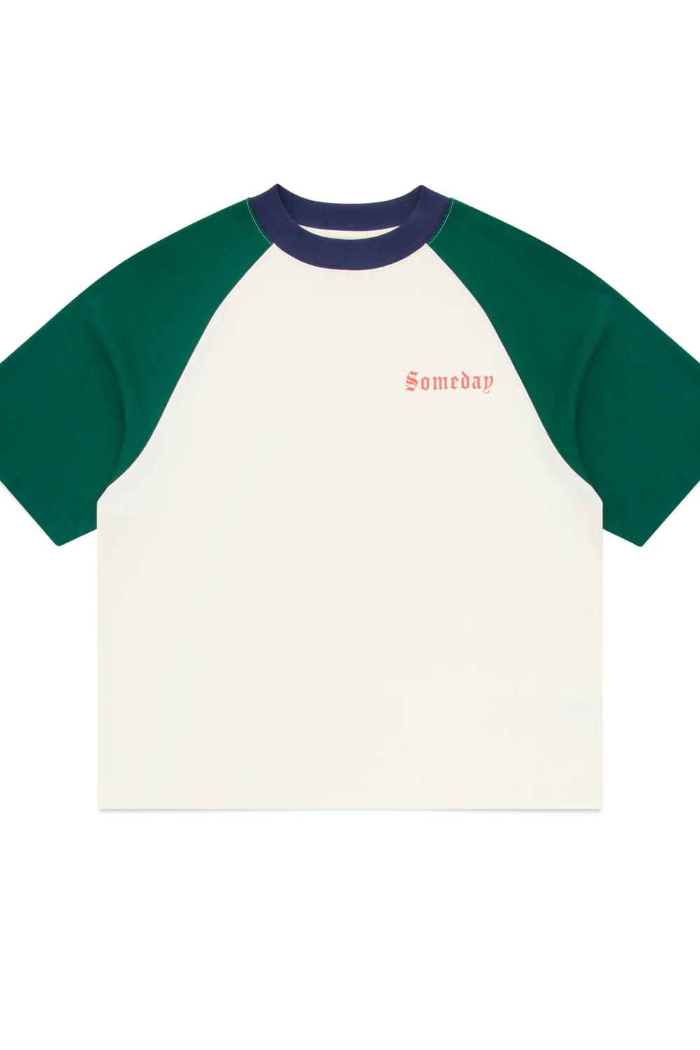 RAGLAN TEE | GREEN & VINTAGE WHITE | Someday Fabrications | Mad About The Boy