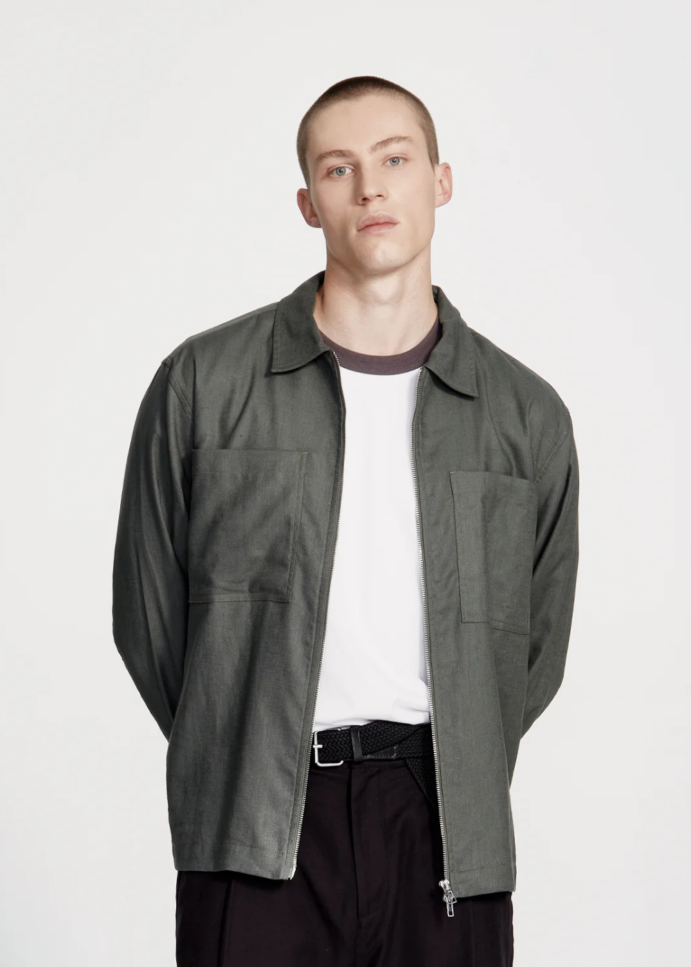 Commoners - LINEN BLEND OVERSHIRT FOG | COMMONERS | Mad About The Boy