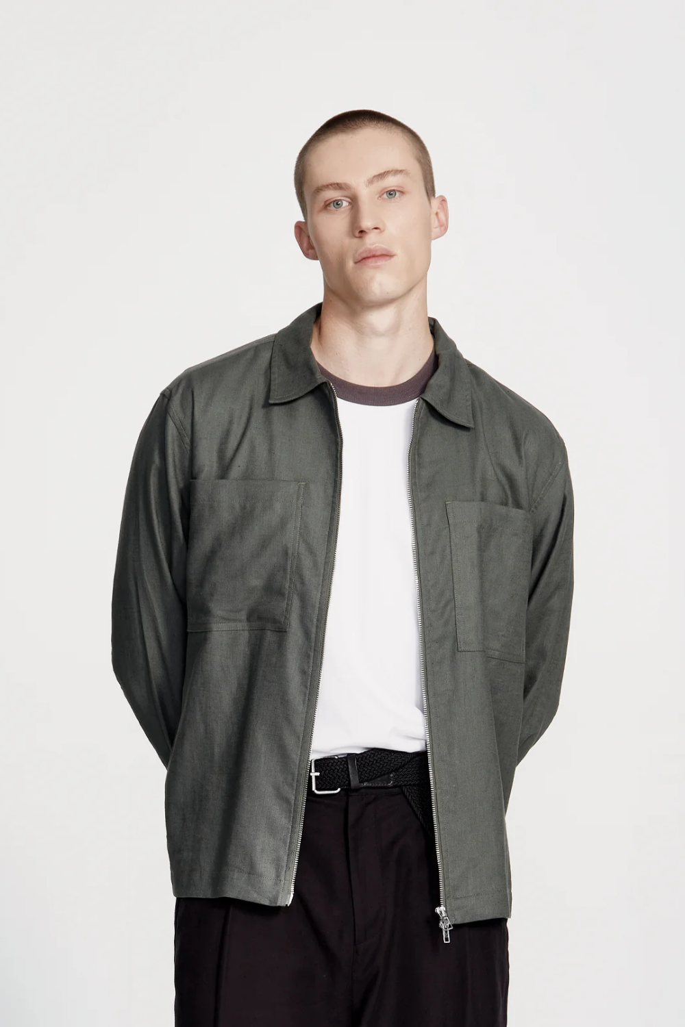 Commoners - LINEN BLEND OVERSHIRT FOG | COMMONERS | Mad About The Boy