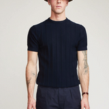 Brother Wolf Cable Tee Navy Blue | Brotherwolf | Mad About The Boy
