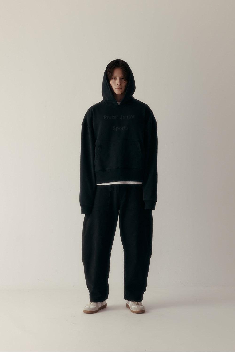 CROPPED HOOD (WORDMARK) SOFT BLACK | PORTER JAMES SPORTS | Mad About The Boy