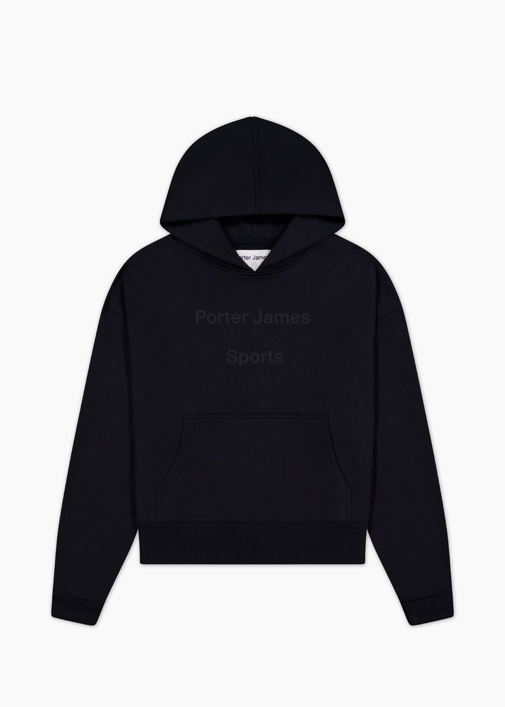 CROPPED HOOD (WORDMARK) SOFT BLACK | PORTER JAMES SPORTS | Mad About The Boy