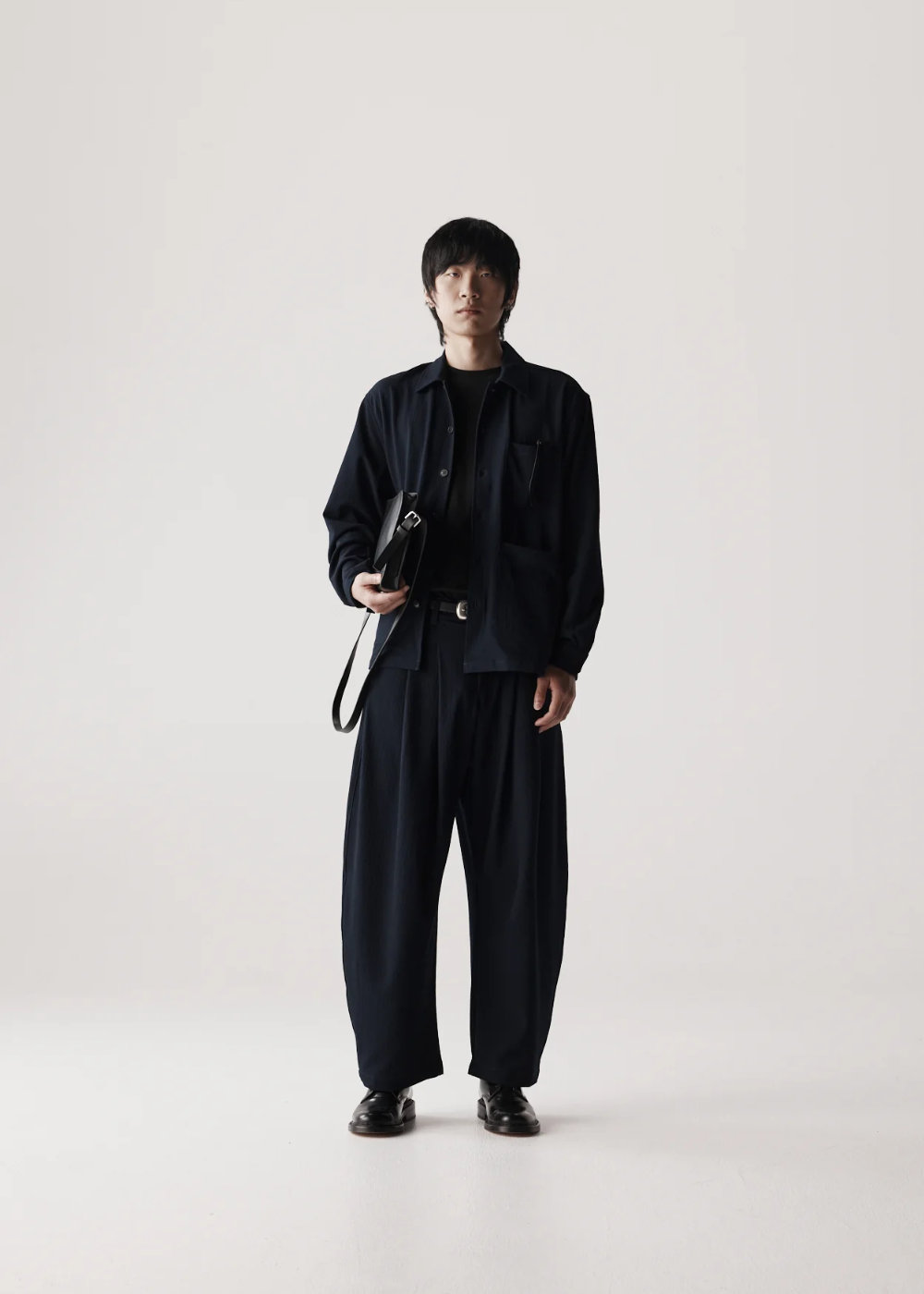 Dart Knee Pleated Trousers - Navy Seersucker | PORTER JAMES SPORTS | Mad About The Boy