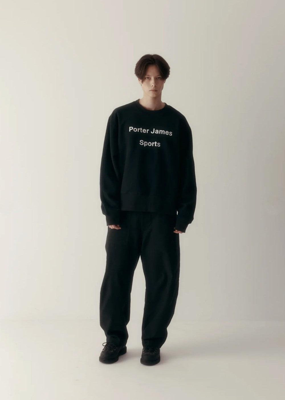 REVERSED CREWNECK SOFT BLACK | PORTER JAMES SPORTS | Mad About The Boy