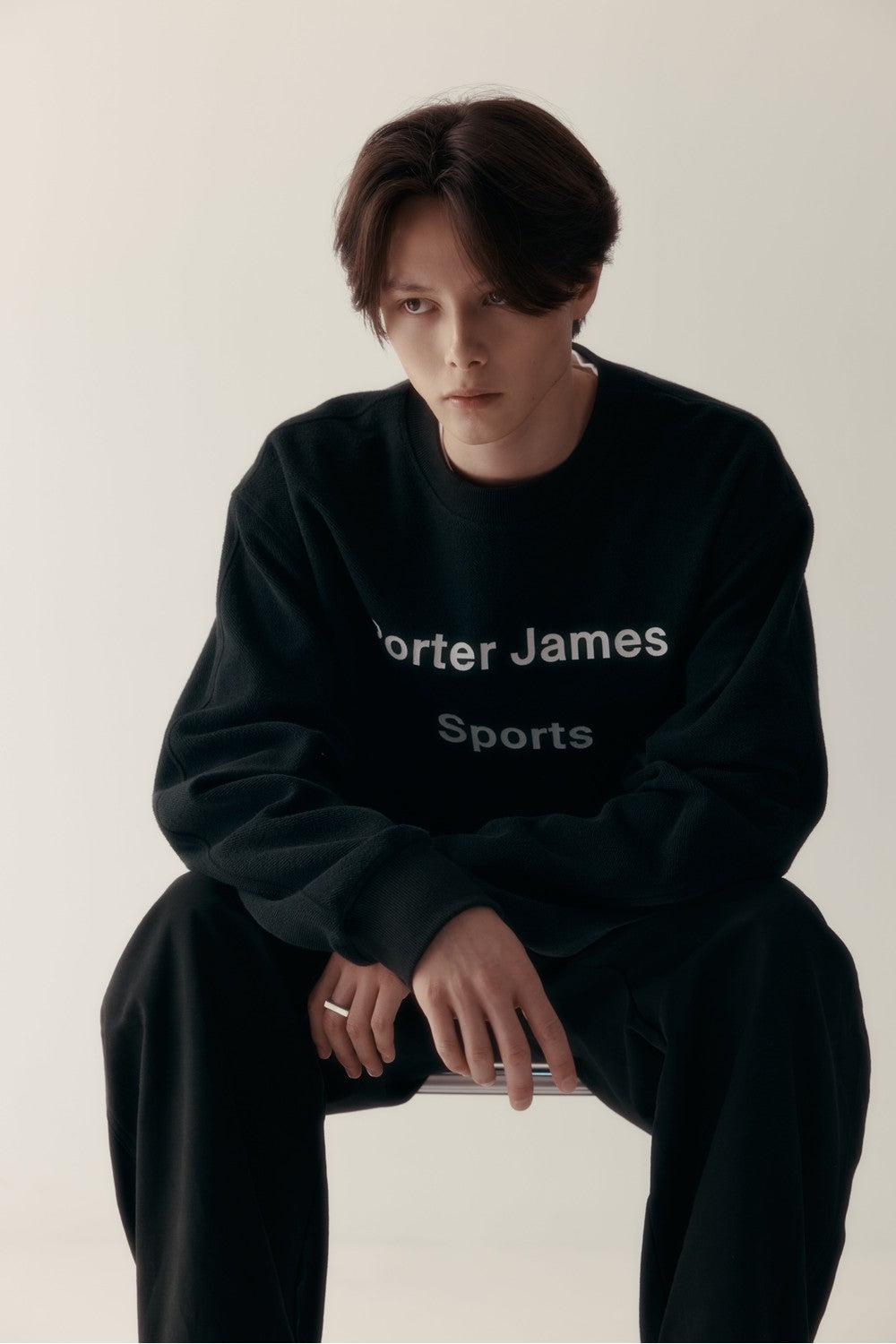 REVERSED CREWNECK SOFT BLACK | PORTER JAMES SPORTS | Mad About The Boy