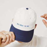 Mad About The Boy Dad Cap - Cream & Navy | Mad About The Boy | Mad About The Boy