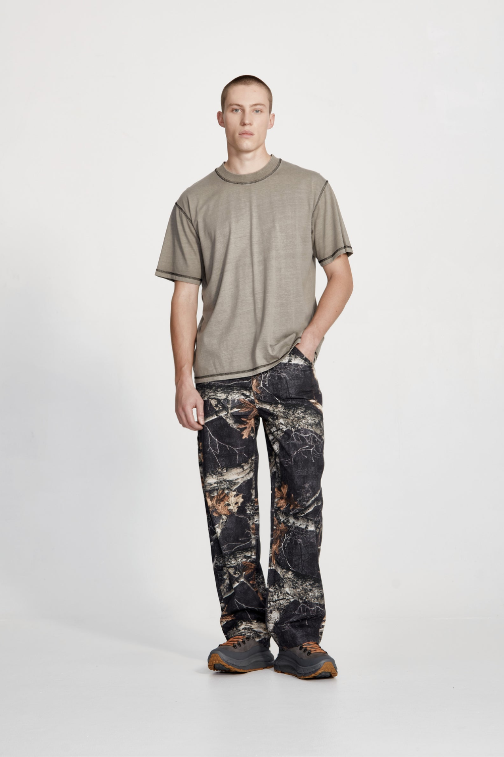 Commoners Cotton Jersey Studio Tee, Smoke With Black | COMMONERS | Mad About The Boy