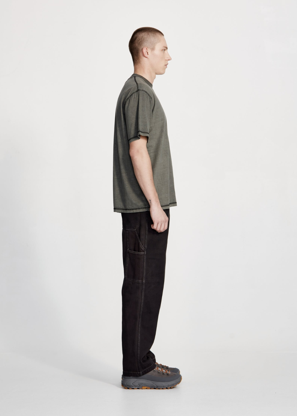 Commoners Cotton Jersey Studio Tee, Fog with Black | COMMONERS | Mad About The Boy