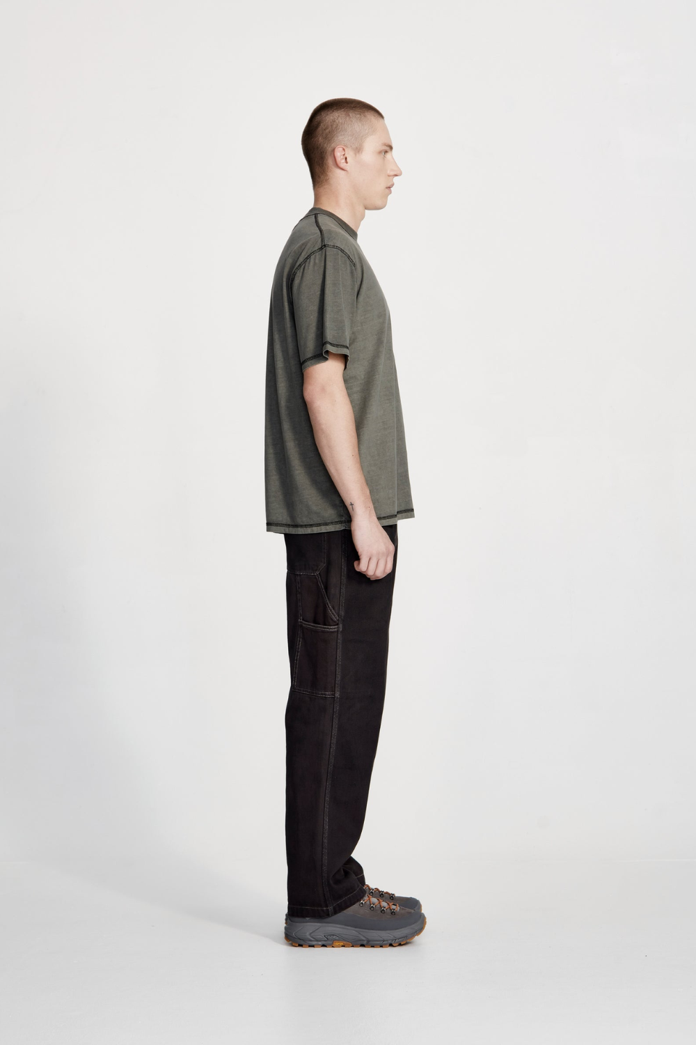 Commoners Cotton Jersey Studio Tee, Fog with Black | COMMONERS | Mad About The Boy