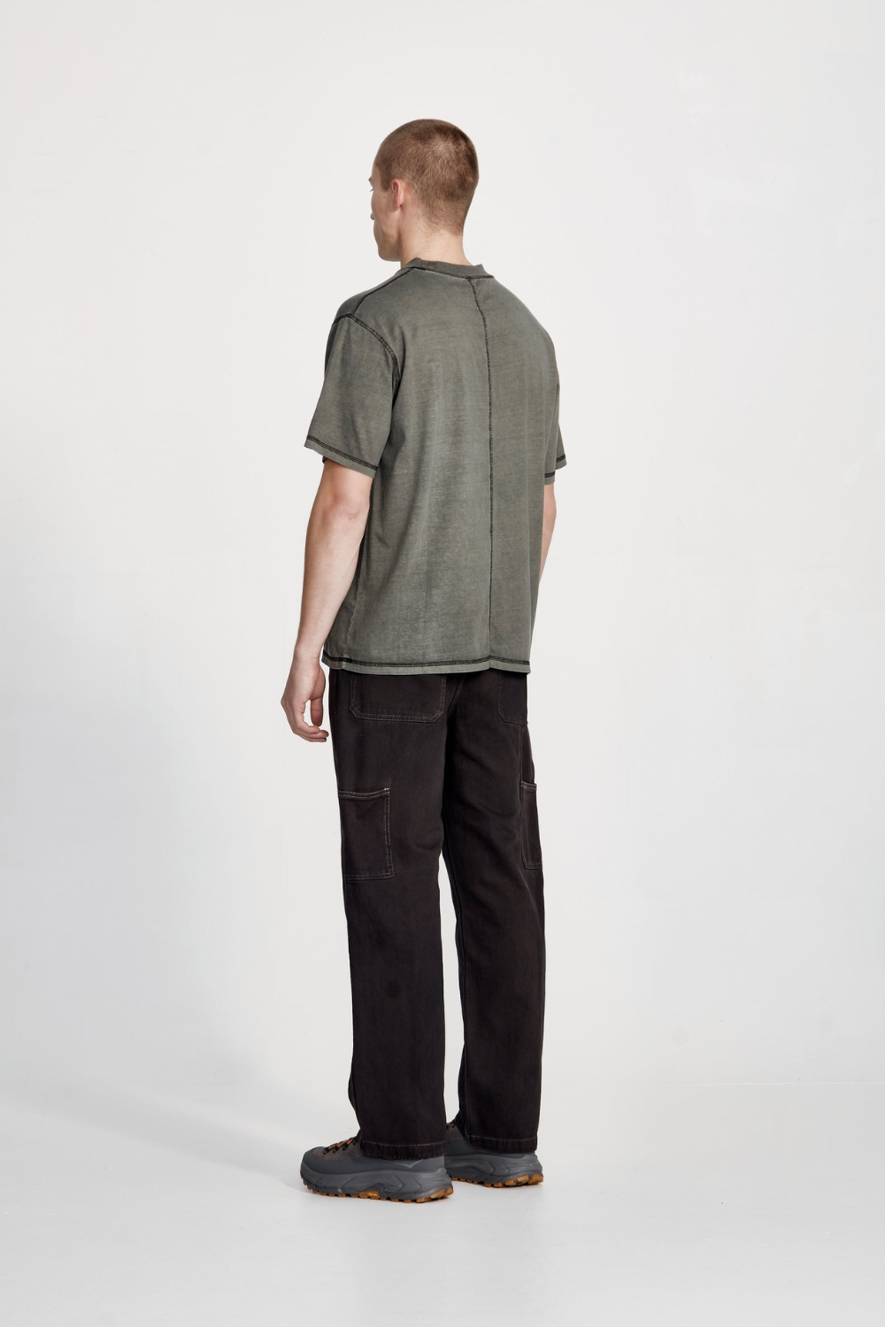 Commoners Cotton Jersey Studio Tee, Fog with Black | COMMONERS | Mad About The Boy