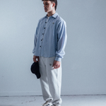 BIG BUSINESS SHIRT / BLUE & WHITE STRIPE | PORTER JAMES SPORTS | Mad About The Boy