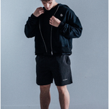 CROPPED 2-WAY ZIP HOOD / SOFT BLACK | PORTER JAMES SPORTS | Mad About The Boy