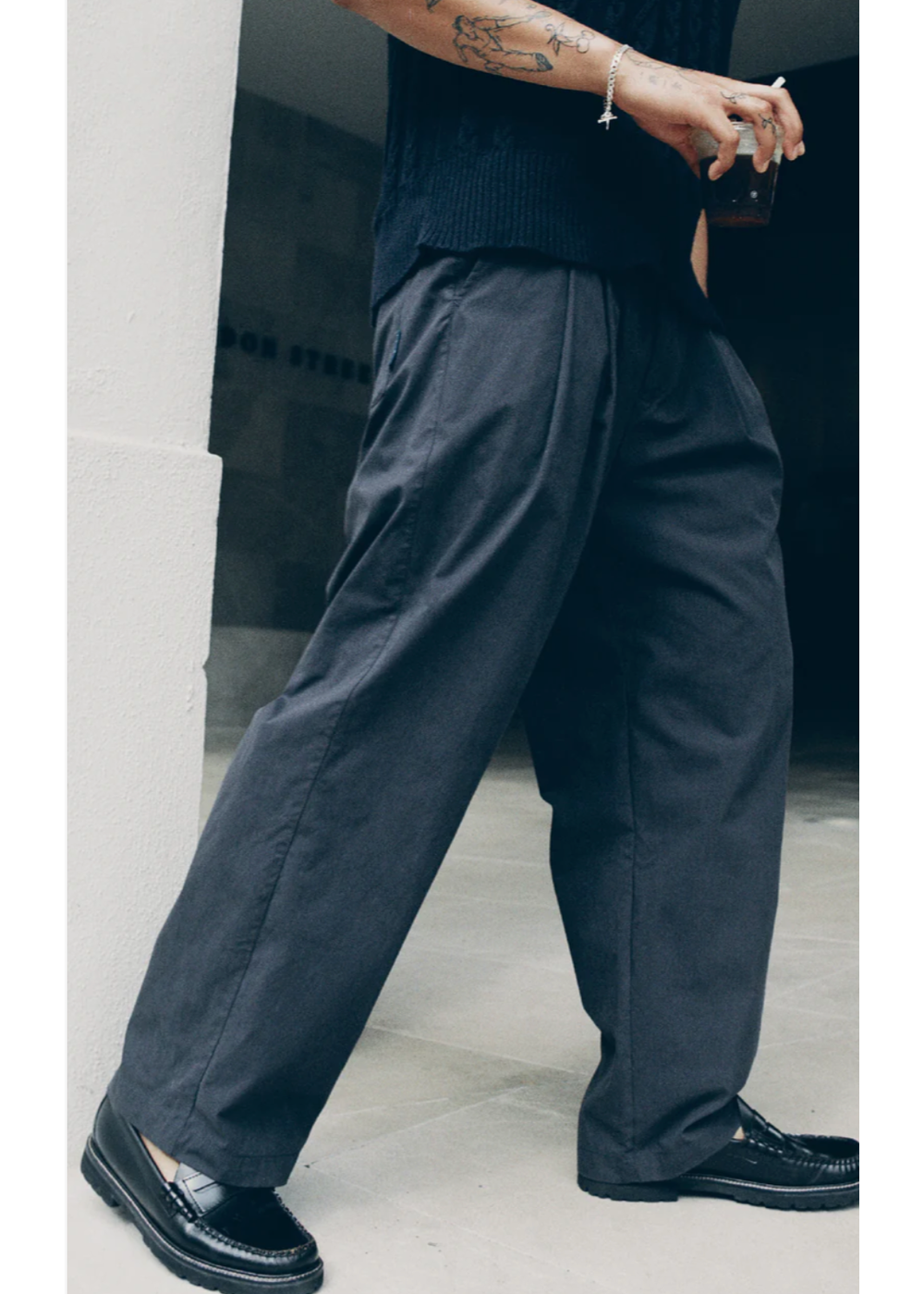 PLEATED PORTER PANT NAVY | PORTER JAMES SPORTS | Mad About The Boy
