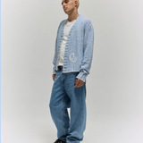 Boxed Knit - Blue Melange W Whip Stitch | PORTER JAMES SPORTS | Mad About The Boy