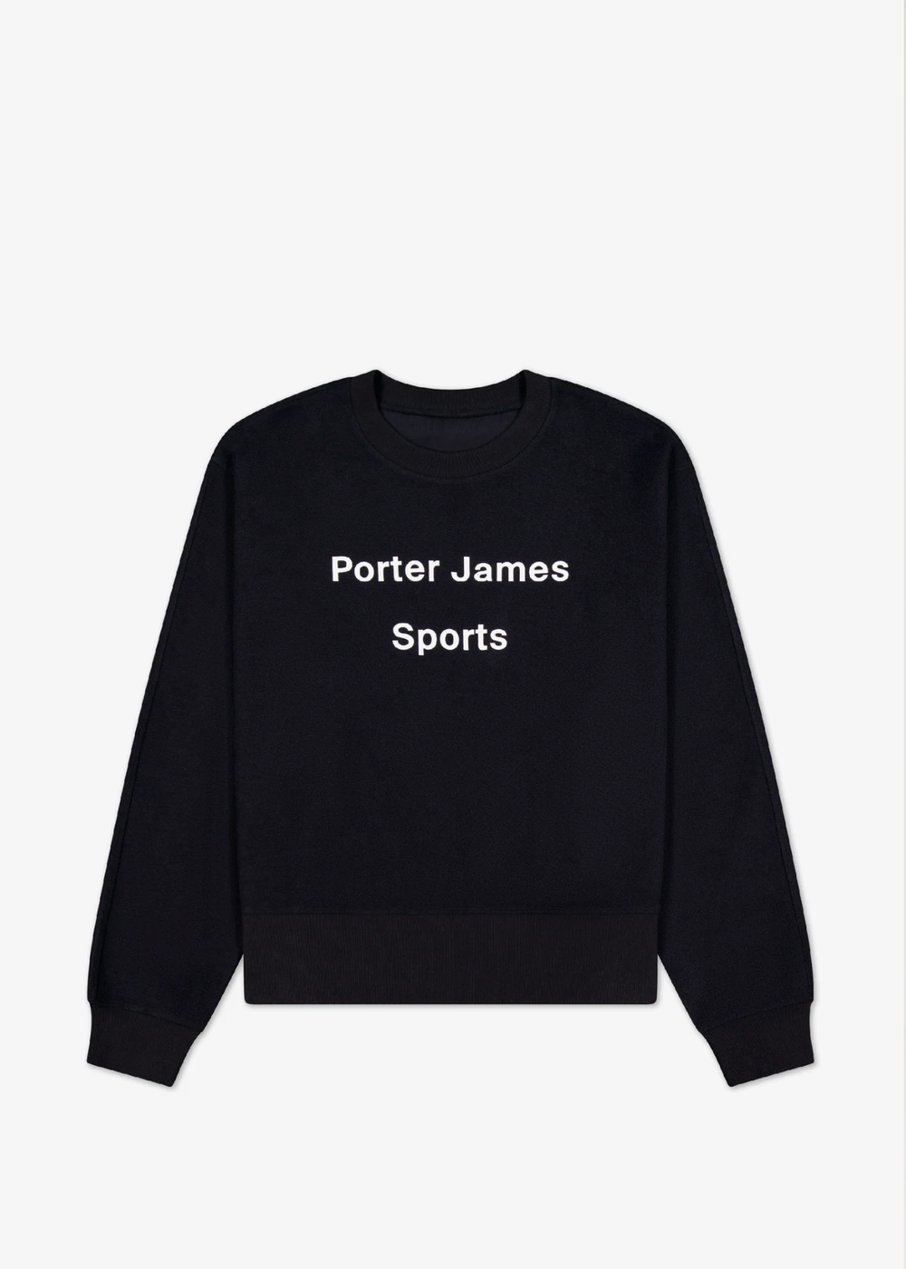 REVERSED CREWNECK SOFT BLACK | PORTER JAMES SPORTS | Mad About The Boy