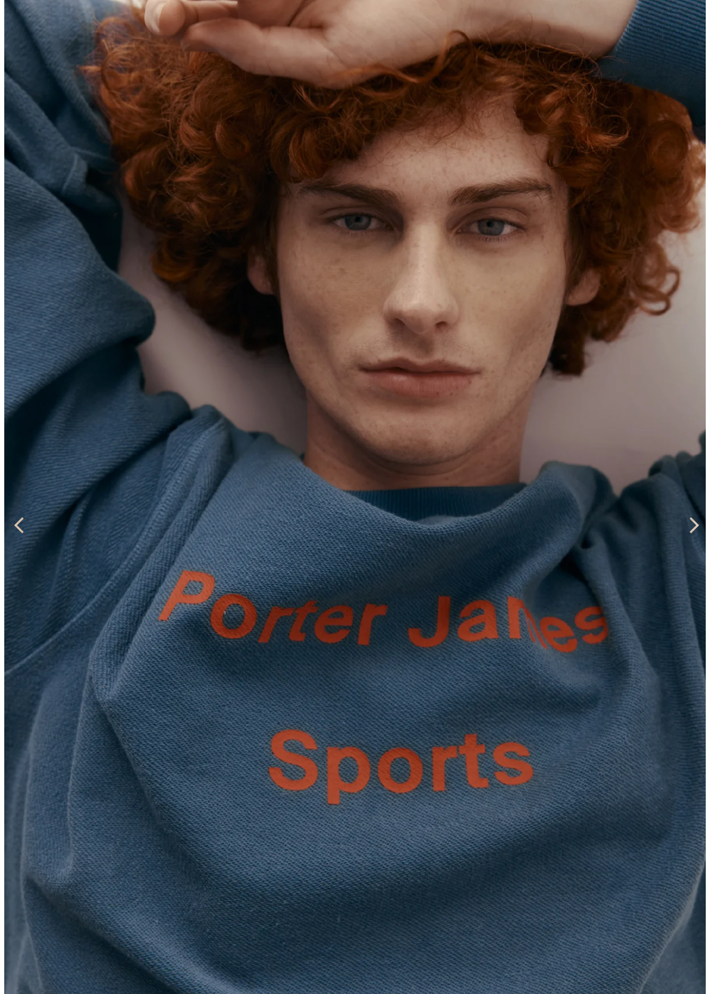REVERSED CREWNECK WASHED BLUE | PORTER JAMES SPORTS | Mad About The Boy