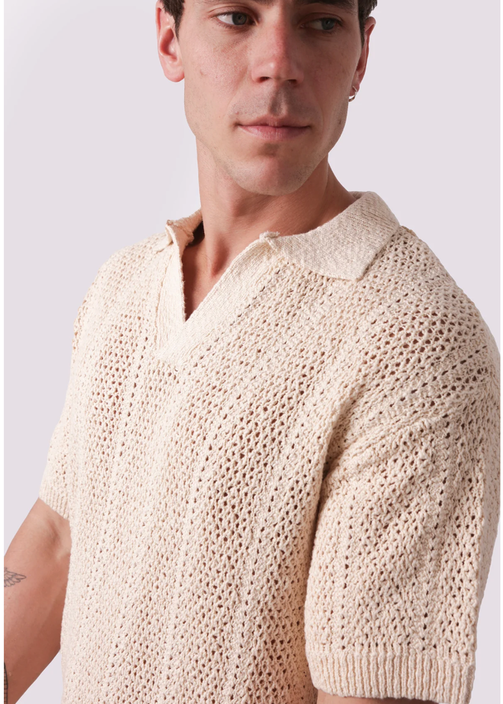 Maya Knit Polo - Cream | Kore Studios | Mad About The Boy