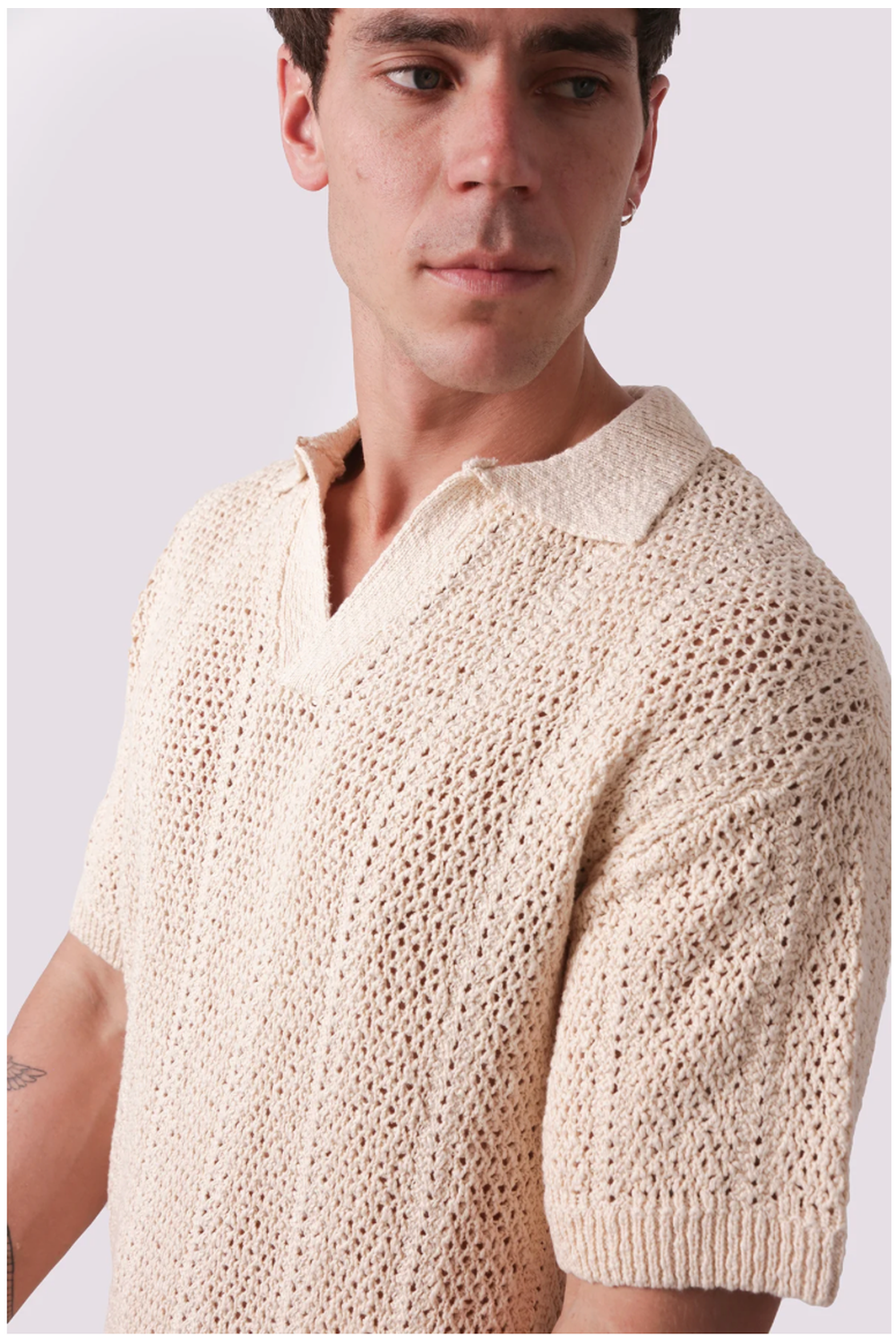 Maya Knit Polo - Cream | Kore Studios | Mad About The Boy