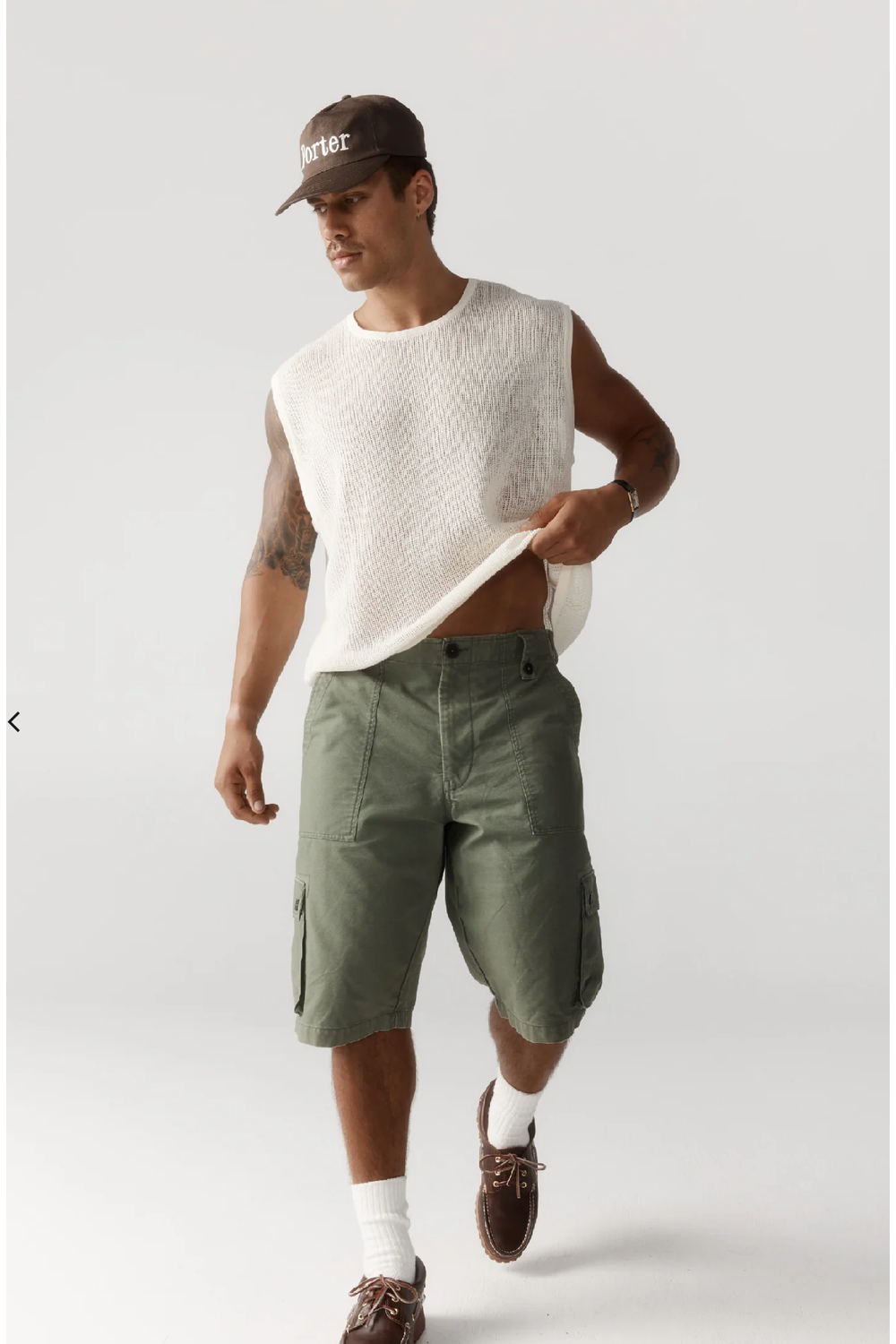 Cargo Shorts Washed Olive | PORTER JAMES SPORTS | Mad About The Boy
