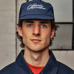 SOMEDAY FABRICATIONS SCRIPT HBT TRUCKER CAP | NAVY | Someday Fabrications | Mad About The Boy