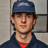 SOMEDAY FABRICATIONS SCRIPT HBT TRUCKER CAP | NAVY | Someday Fabrications | Mad About The Boy