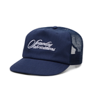 SOMEDAY FABRICATIONS SCRIPT HBT TRUCKER CAP | NAVY | Someday Fabrications | Mad About The Boy