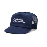 SOMEDAY FABRICATIONS SCRIPT HBT TRUCKER CAP | NAVY | Someday Fabrications | Mad About The Boy