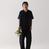 Dart Knee Pleated Trousers / Black Suiting | PORTER JAMES SPORTS | Mad About The Boy