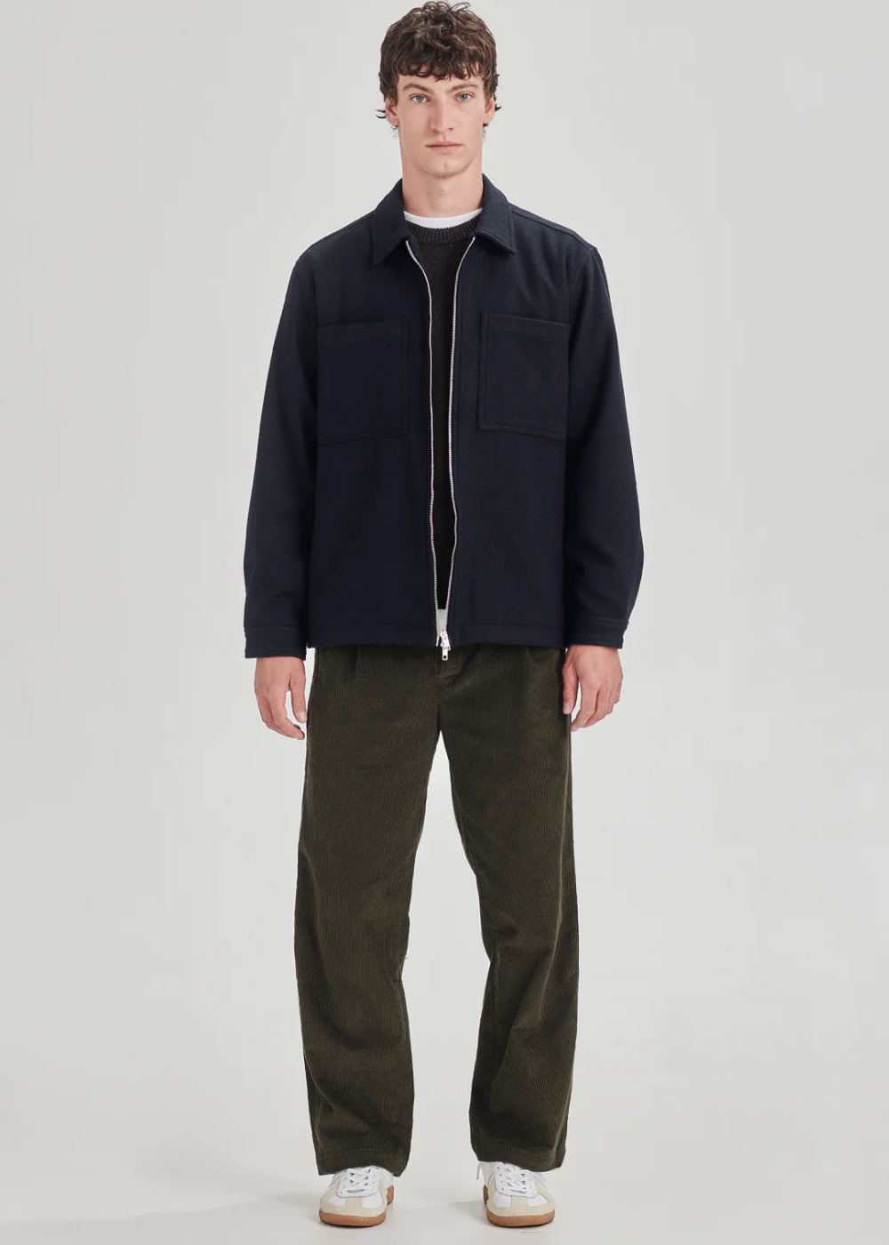WOOL BLEND SHACKET / NAVY | COMMONERS | Mad About The Boy