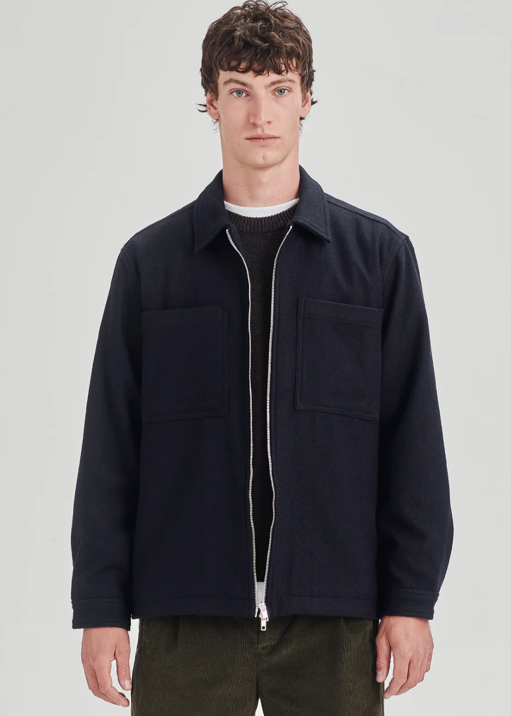 WOOL BLEND SHACKET / NAVY | COMMONERS | Mad About The Boy