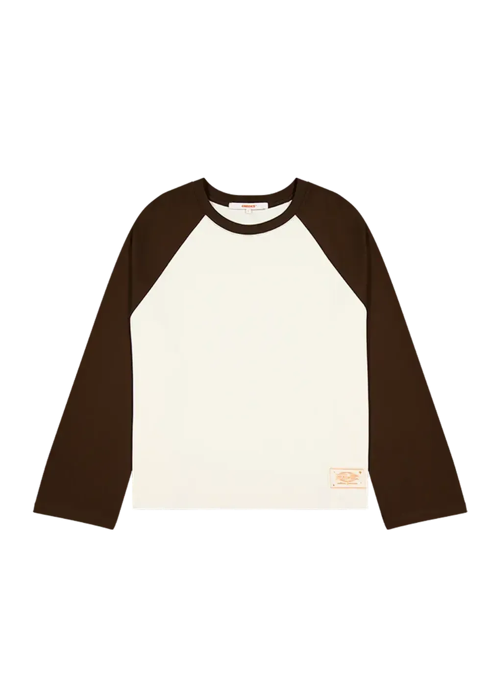 Checks Crew Raglan Jersey Cream/Brown | Checks Downtown | Mad About The Boy