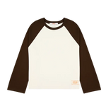 Checks Crew Raglan Jersey Cream/Brown | Checks Downtown | Mad About The Boy