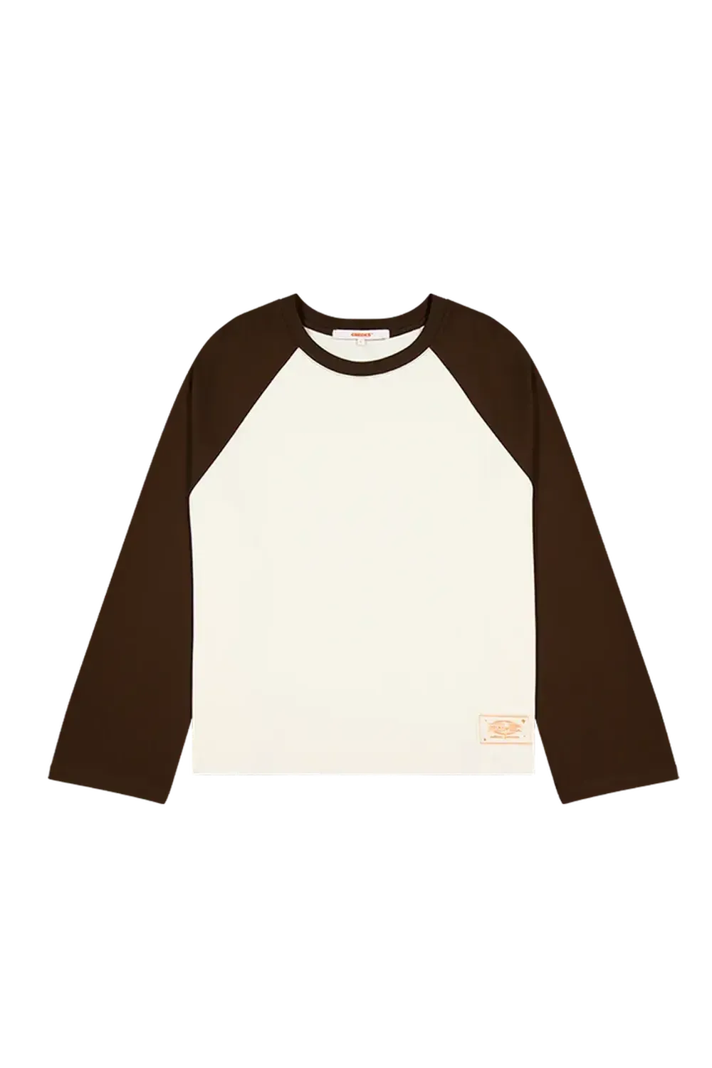 Checks Crew Raglan Jersey Cream/Brown | Checks Downtown | Mad About The Boy