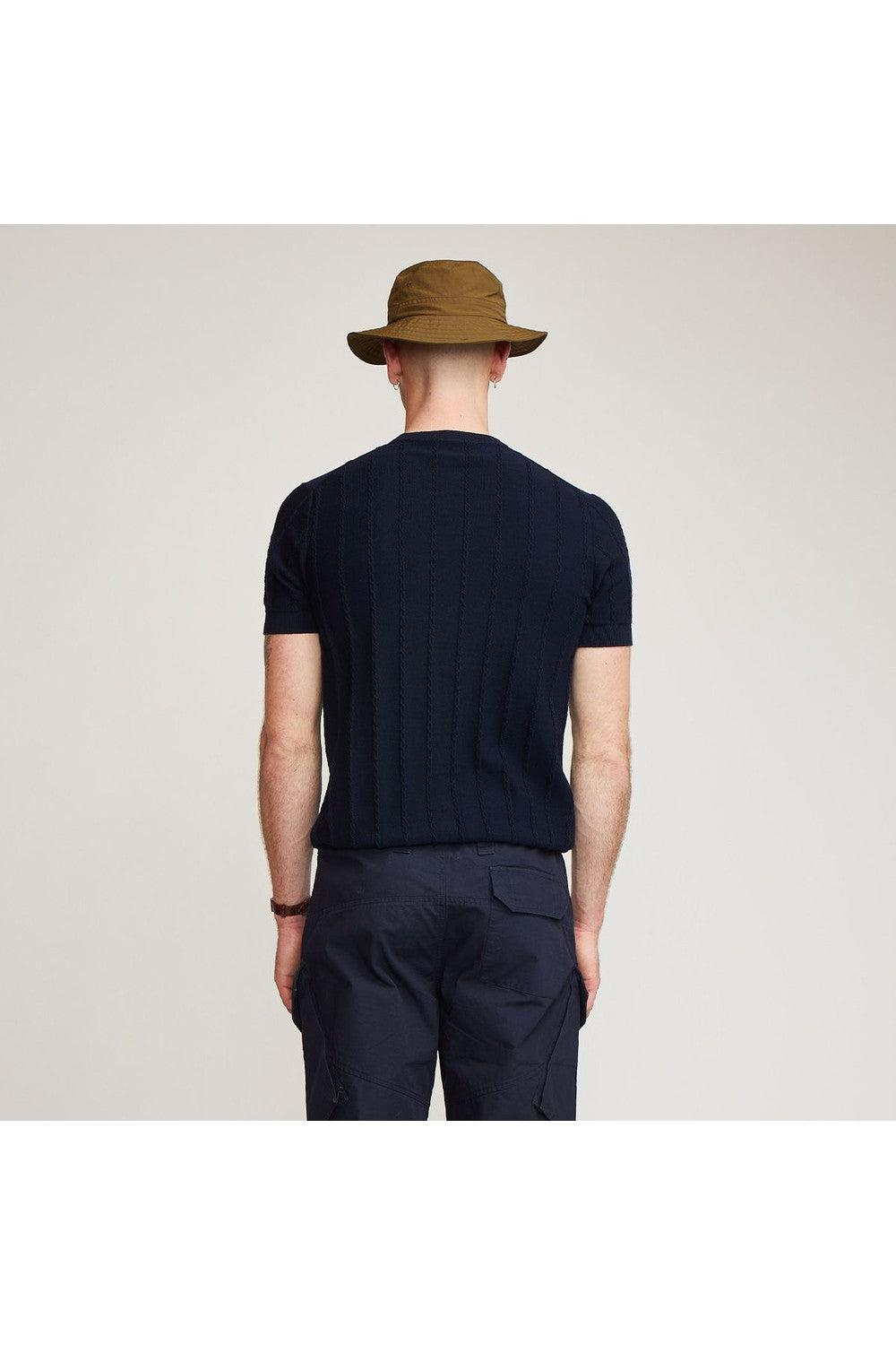 Brother Wolf Cable Tee Navy Blue | Brotherwolf | Mad About The Boy