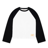 Crew Raglan Jersey - White/Black | Checks Downtown | Mad About The Boy
