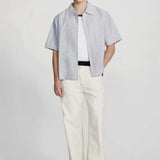 Linen Blend Box Fit Shirt - Blue Stripe COMMONERS | COMMONERS | Mad About The Boy