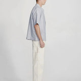 Linen Blend Box Fit Shirt - Blue Stripe COMMONERS | COMMONERS | Mad About The Boy