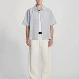 Linen Blend Box Fit Shirt - Blue Stripe COMMONERS | COMMONERS | Mad About The Boy