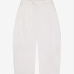 Porter James Sports Dart-Knee Pleated Trousers White Twill | PORTER JAMES SPORTS | Mad About The Boy