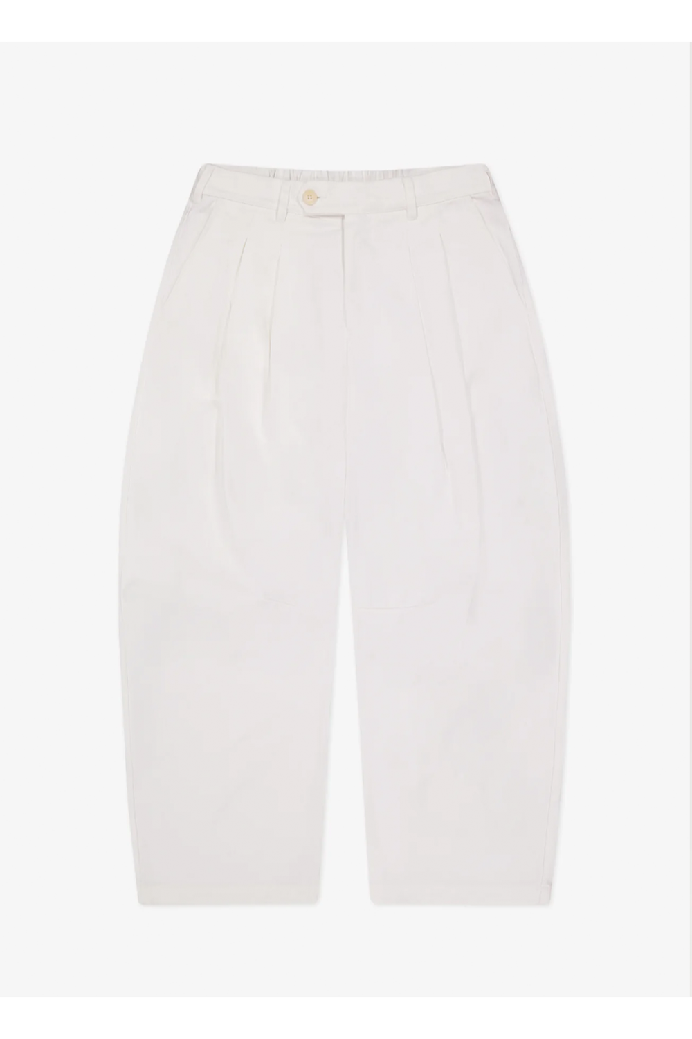 Porter James Sports Dart-Knee Pleated Trousers White Twill | PORTER JAMES SPORTS | Mad About The Boy
