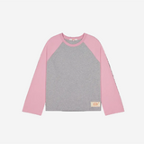 Checks Downtown Crew Raglan Jersey Grey/Pink | Checks Downtown | Mad About The Boy