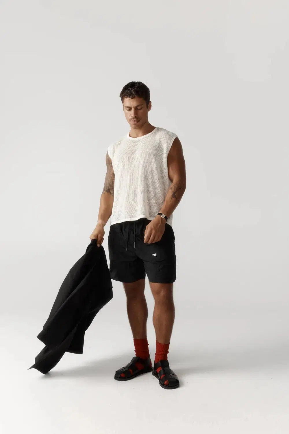 Porter James Sports Knitted Mesh Vest Ivory | PORTER JAMES SPORTS | Mad About The Boy