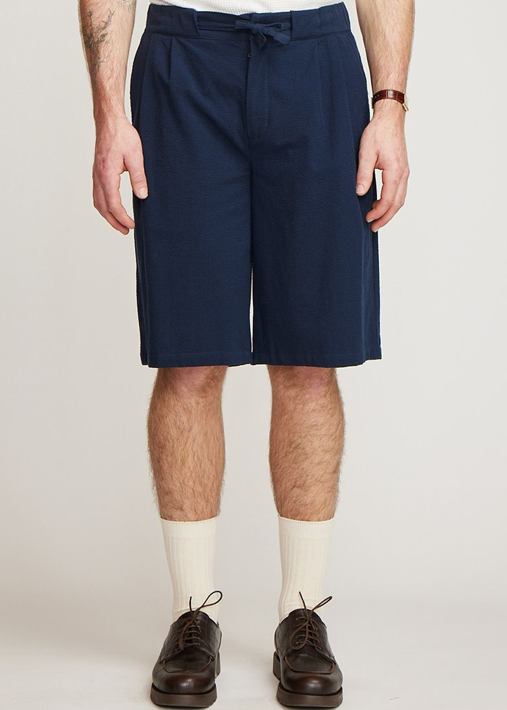 Brother Wolf Seersucker Shorts Navy | Brotherwolf | Mad About The Boy
