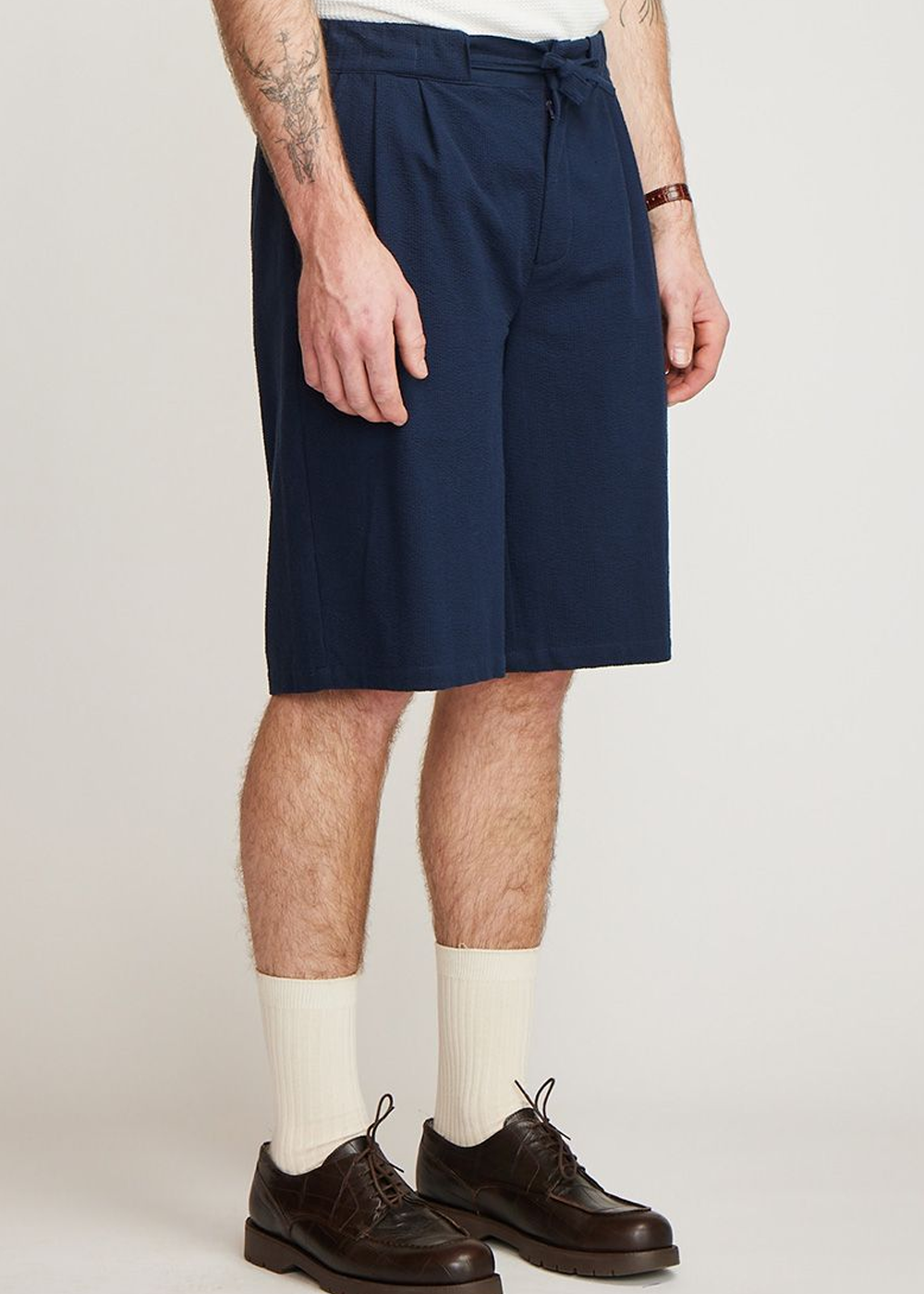 Brother Wolf Seersucker Shorts Navy | Brotherwolf | Mad About The Boy