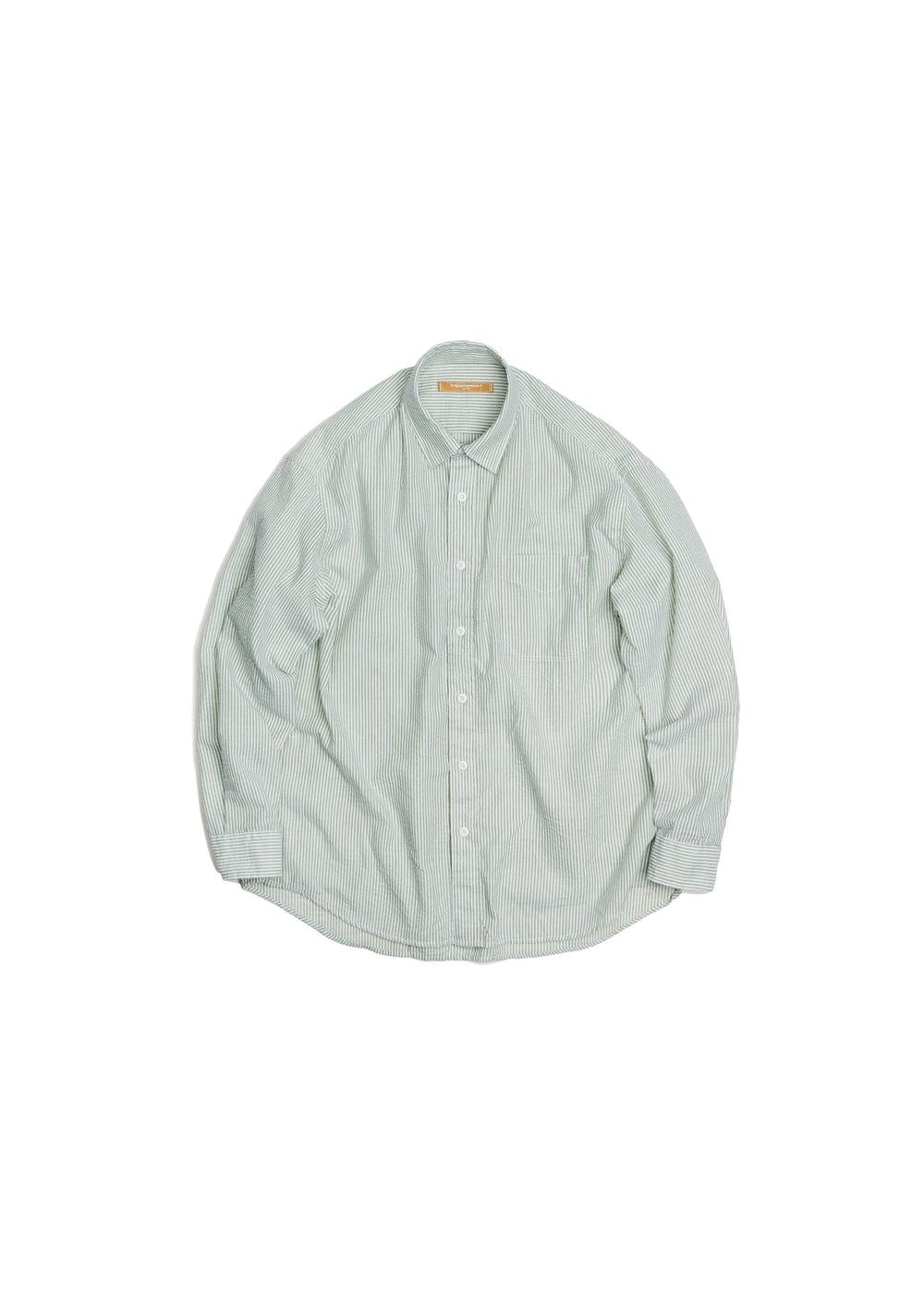 Frizmworks - OG Stripe Seersucker Shirt / Green | Frizmworks | Mad About The Boy