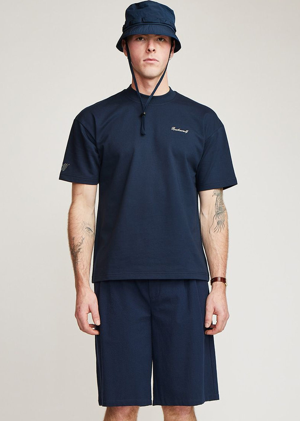 Brother Wolf Quality Goods Tee Navy | Brotherwolf | Mad About The Boy